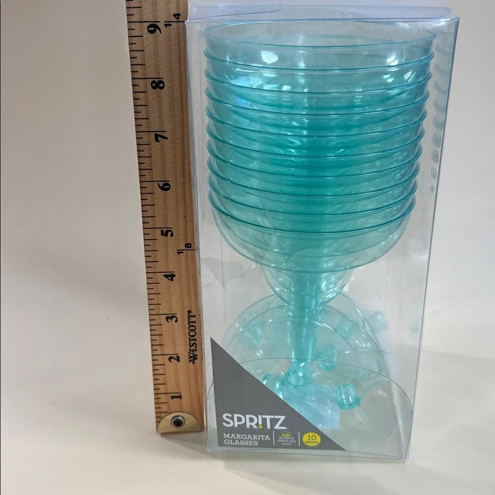 💜3/$15 Spritz Plastic Margarita Glasses Set NWT